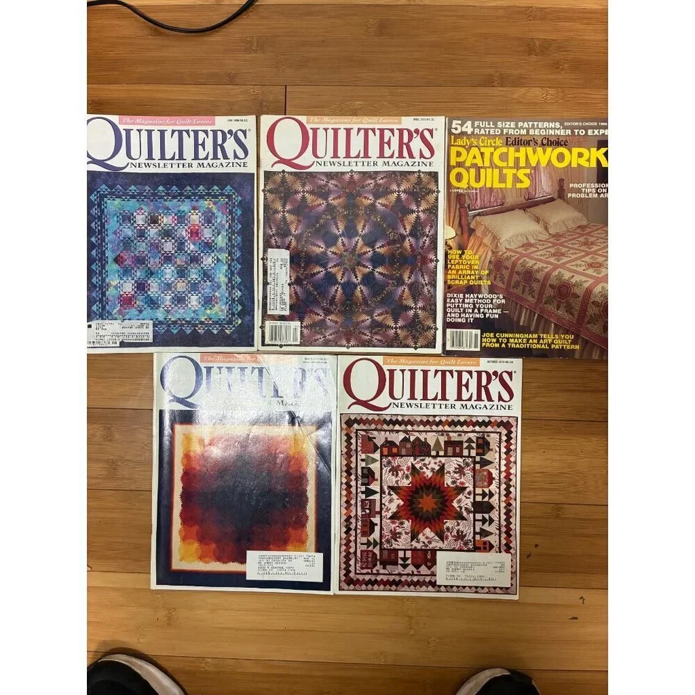 VTG Quilters Magazine Patchwork Quilts Bundle 5 Issues 1986-2000 Crafts DIY Y2K